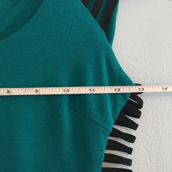 BLQ. MKT Teal Body-con Dress w Cutouts Size Sm - Picture 5 of 8